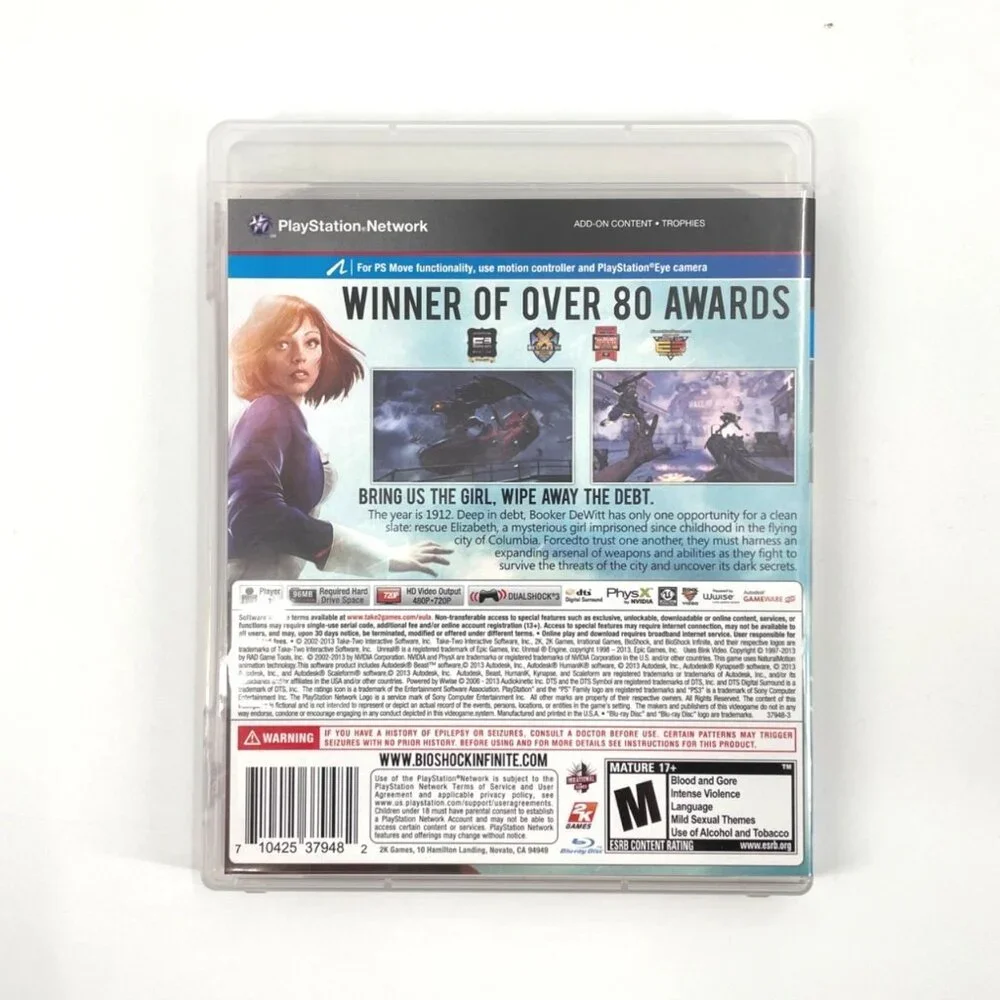 Bioshock Infinite PS3 Game Complete W/ Manual & Case Includes Original Bioshock